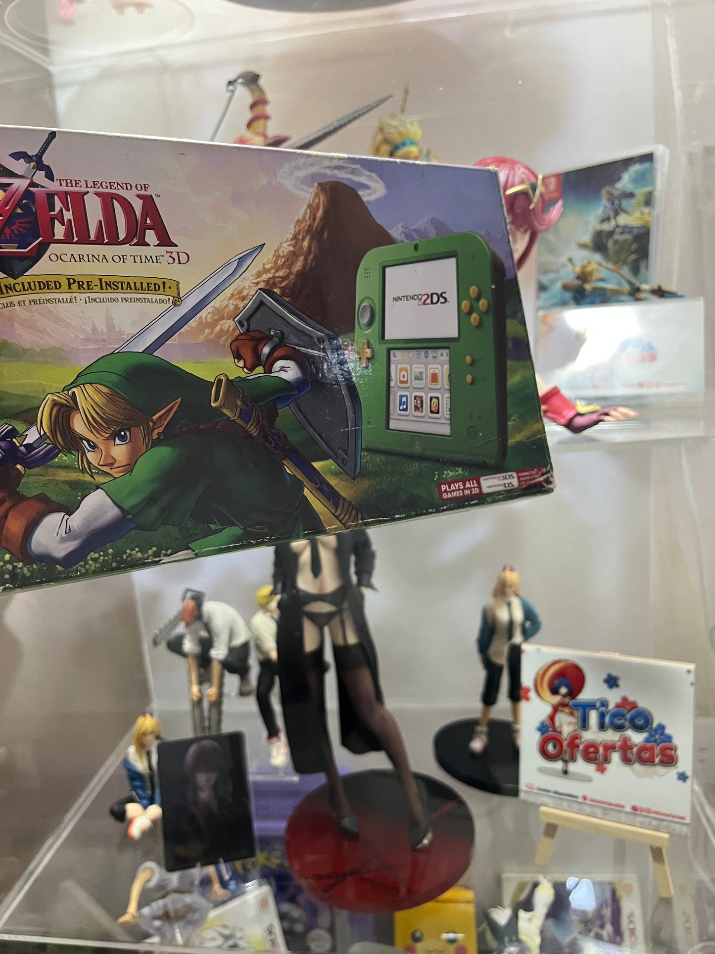Dark Gray Nintendo 2DS Edición Zelda Verde – Consola Original con Juegos | Edición Especial