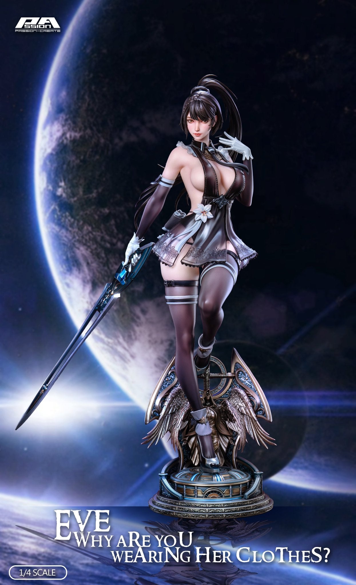Black Estatuilla Stellar Blade | Eve Cosplay 2B |Tienda Anime | Tico Ofertas