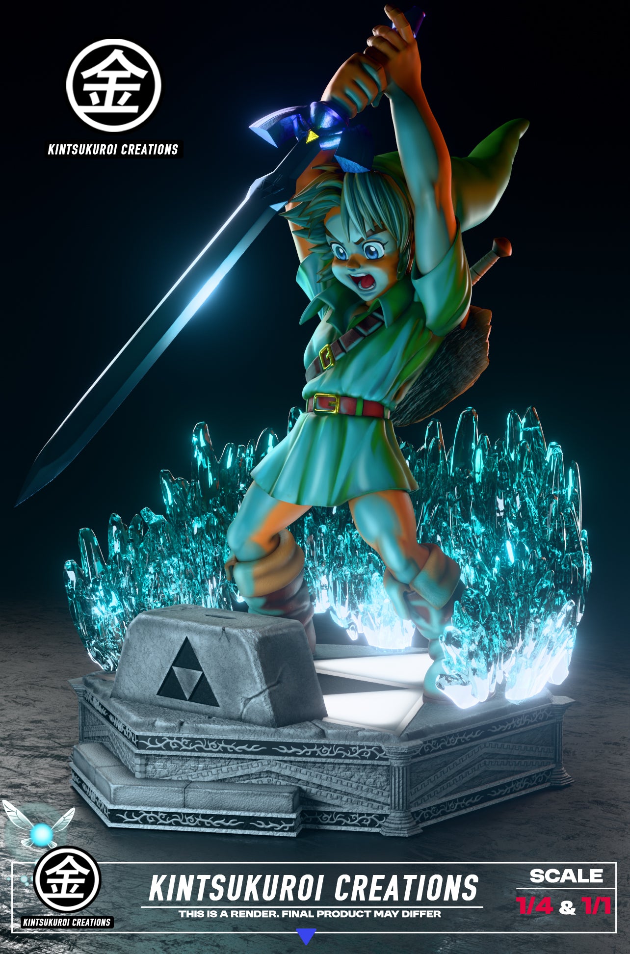 Black Figura The Legend of Zelda | Young Link Pulling Master Sword | Tienda Anime | Tico Ofertas