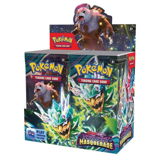 Dark Slate Gray Pokemon TCG Scarlet & Violet: Twilight Masquerade – Booster Box Sellada (36 sobres, English Edition)