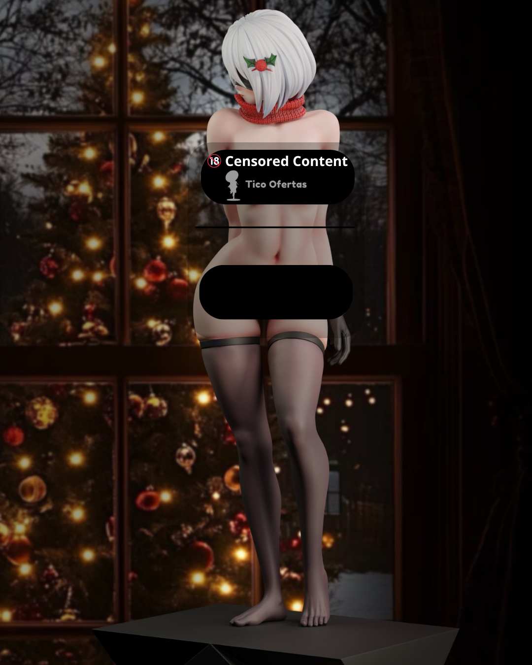 Black Estatuilla NieR: Automata | 2B (Red Sweater Ver.) | Whale Studio | Tienda Anime Navidad | Tico Ofertas