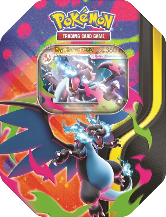 Pokémon TCG | Mega Charizard Tin | Tienda TCG Costa Rica | Collector Tin Edition | Tico Ofertas