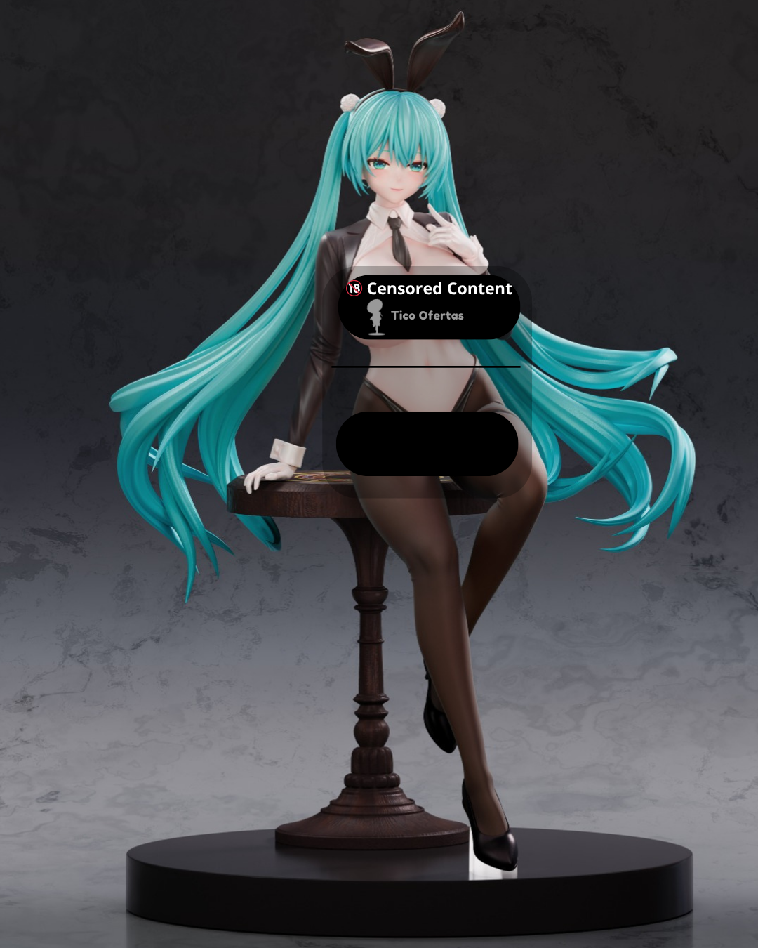 Dark Slate Gray Estatuilla Project Sekai | Hatsune Miku (Bunny Girl Ver.) | NTR Studio | Tienda Anime | Tico Ofertas