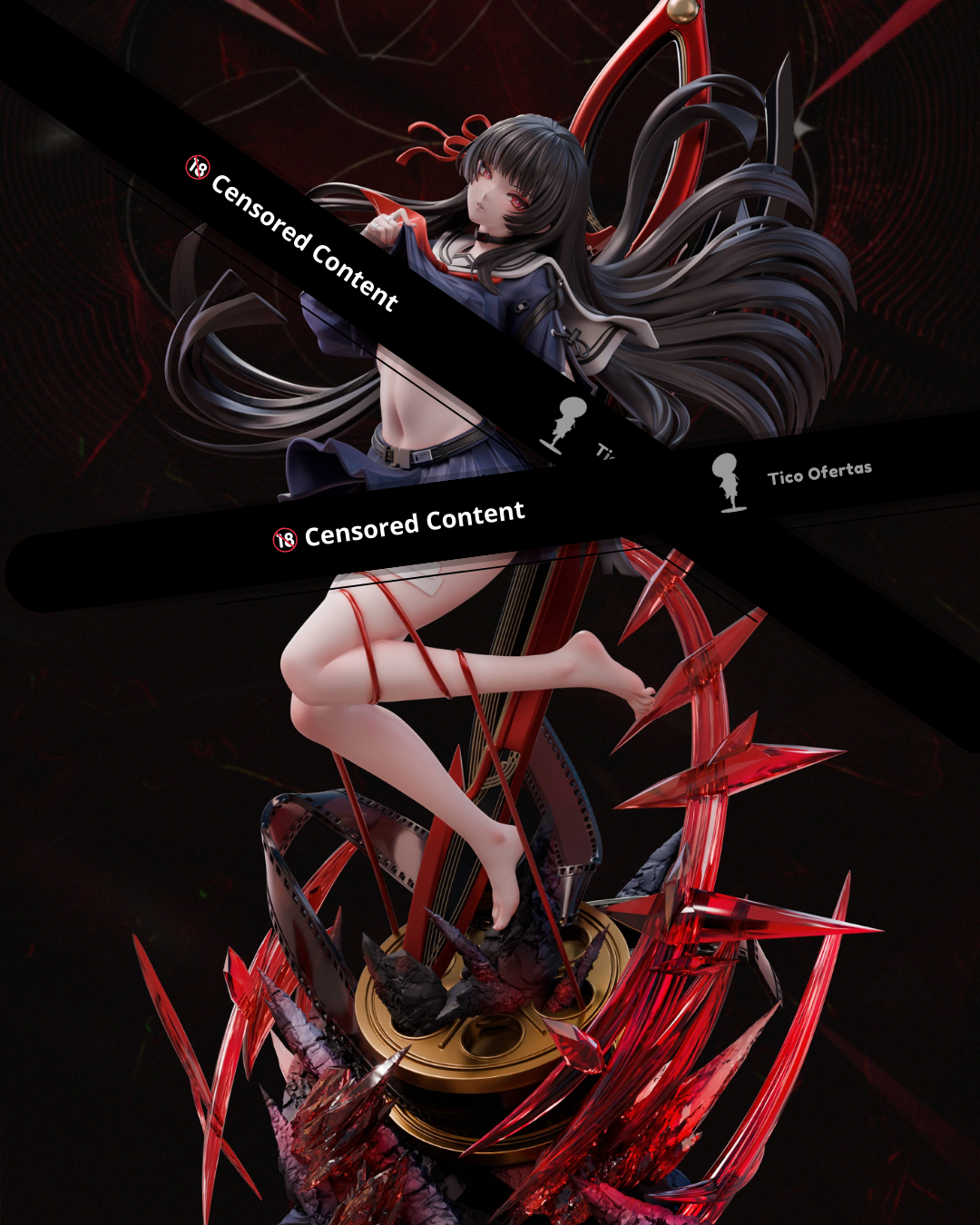 Black Estatuilla Wuthering Waves | Chisa | Mi Yin Studio | Tienda Anime | Tico Ofertas