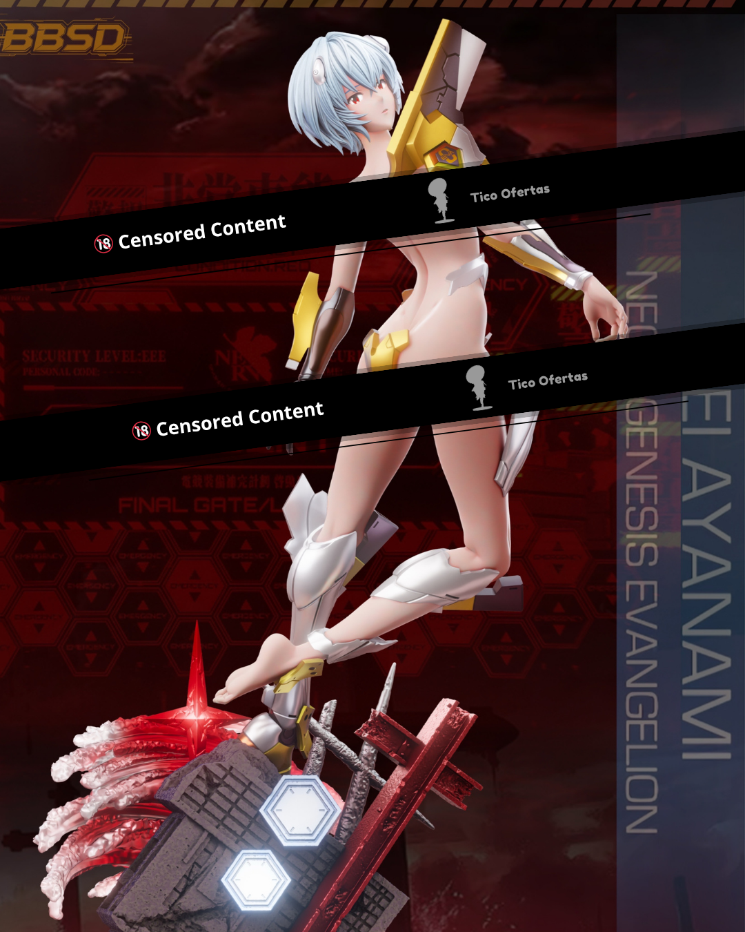 Estatuilla Neon Genesis Evangelion | Asuka Langley Sohryu X Rei Ayanami | BBSD Studio | Tienda Anime | Tico Ofertas BBSD Studio