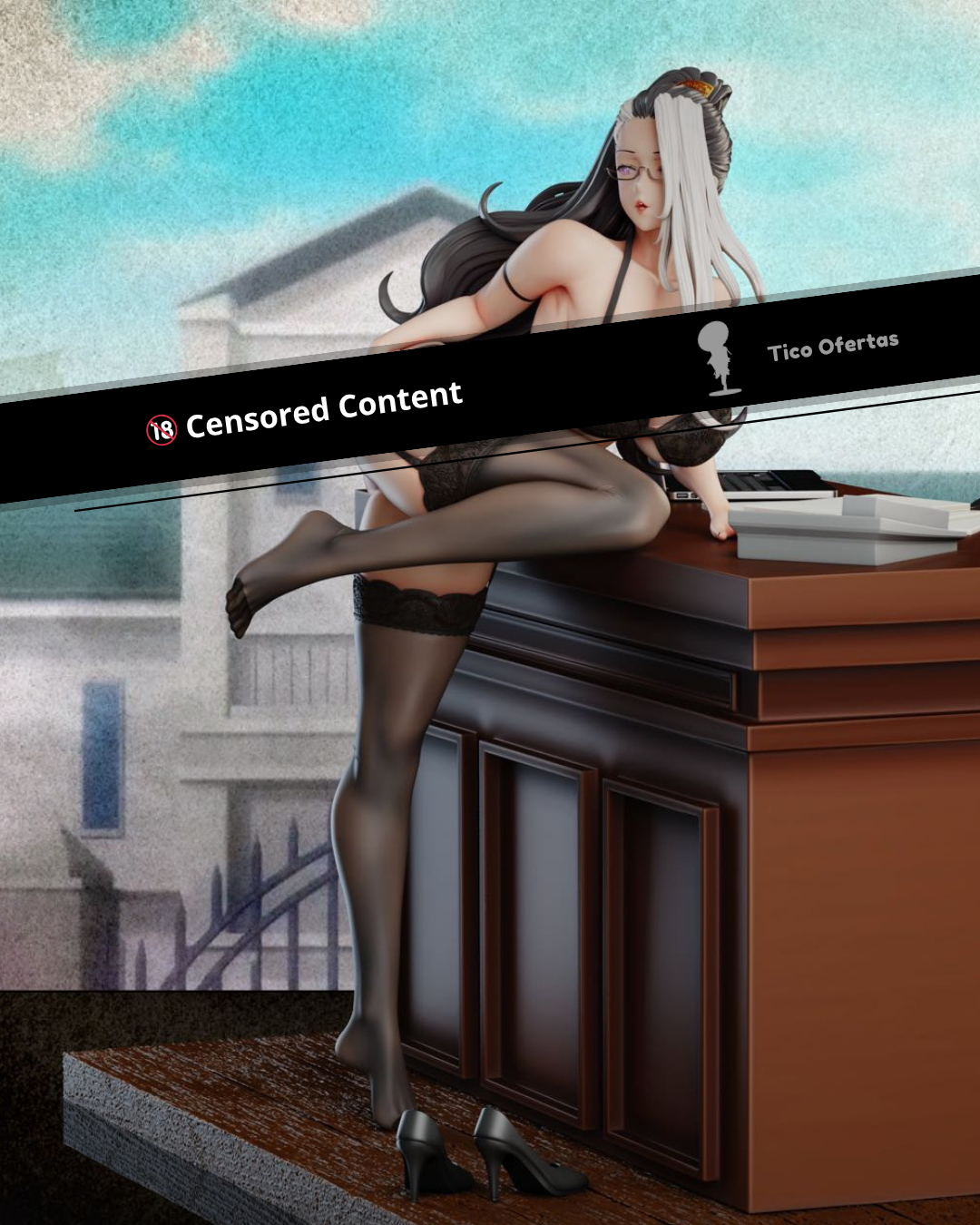 Dark Slate Gray Estatuilla Seika Jogakuin | Rikka Sumeragi [18+] | Sheng Hua Studio | Tienda Anime Costa Rica | Tico Ofertas