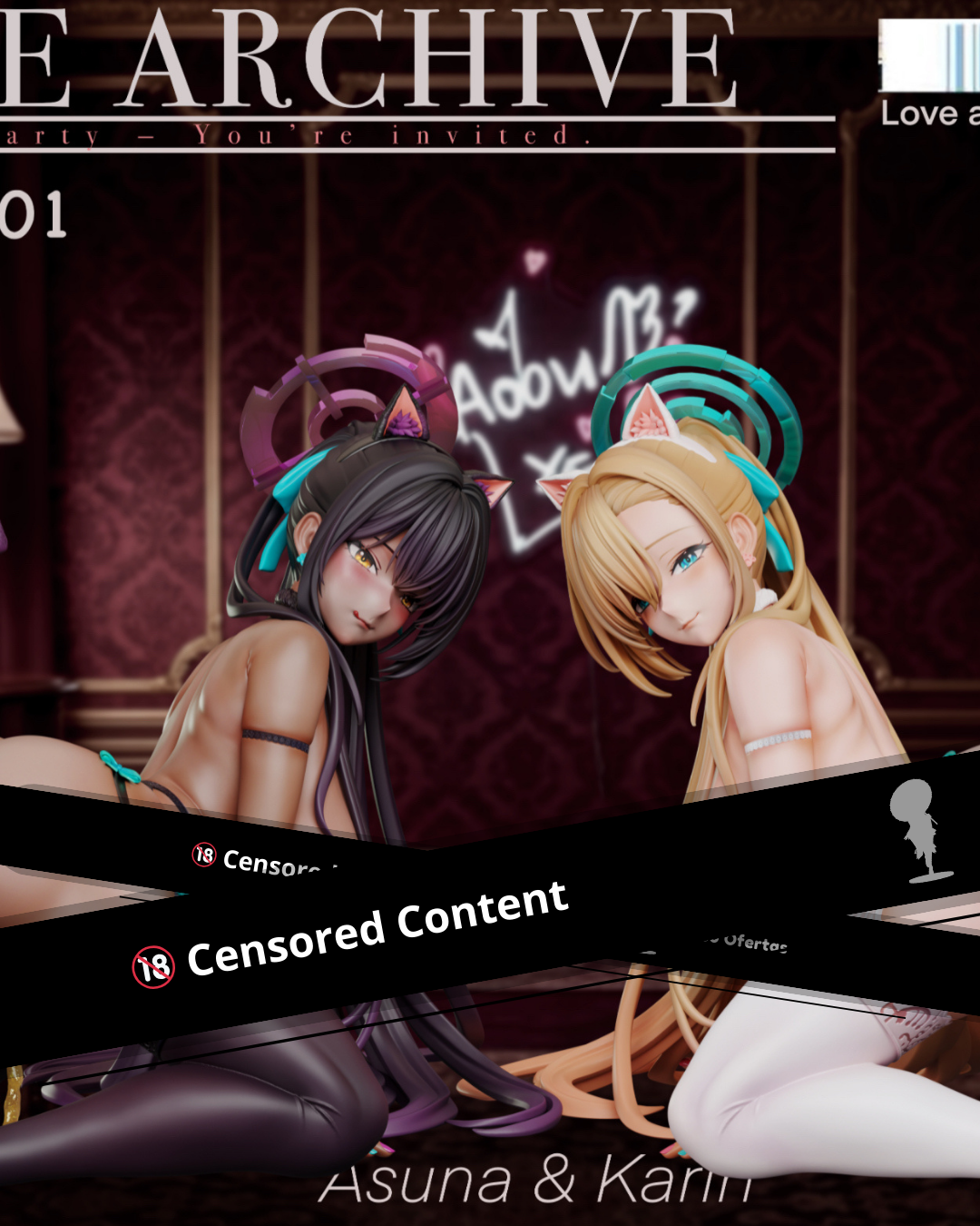 Estatuilla Blue Archive | Ichinose Asuna ✕ Kakudate Karin | Tienda Anime | Tico Ofertas