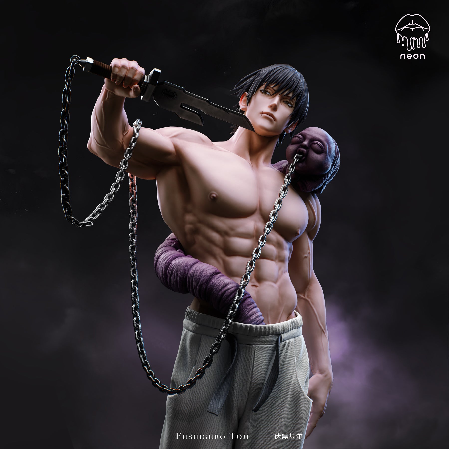 Black Figura Jujutsu Kaisen | Toji Fushiguro – Cross Ver. | NEON Studio | Tico Ofertas