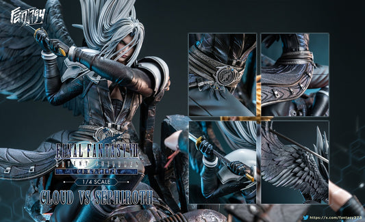 Dark Slate Gray Estatuilla Final Fantasy VII | Sephiroth VS Cloud Strife | FANTASY Studio & Dragon Studio | tienda anime | Tico Ofertas