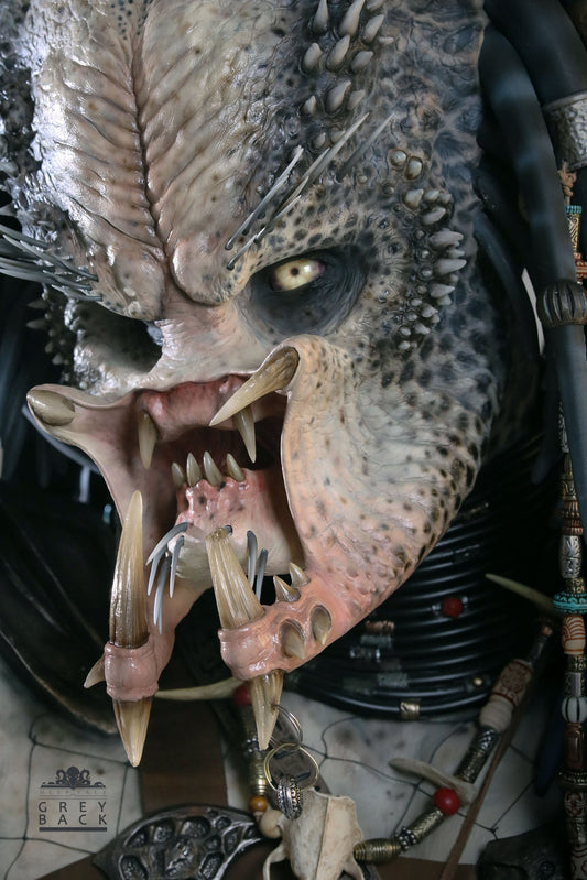 Dark Slate Gray Estatuilla Predator 2 | Greyback Predator (Masterpiece Bust) | Deep Tale Studio | Escala Gigante | Tico Ofertas