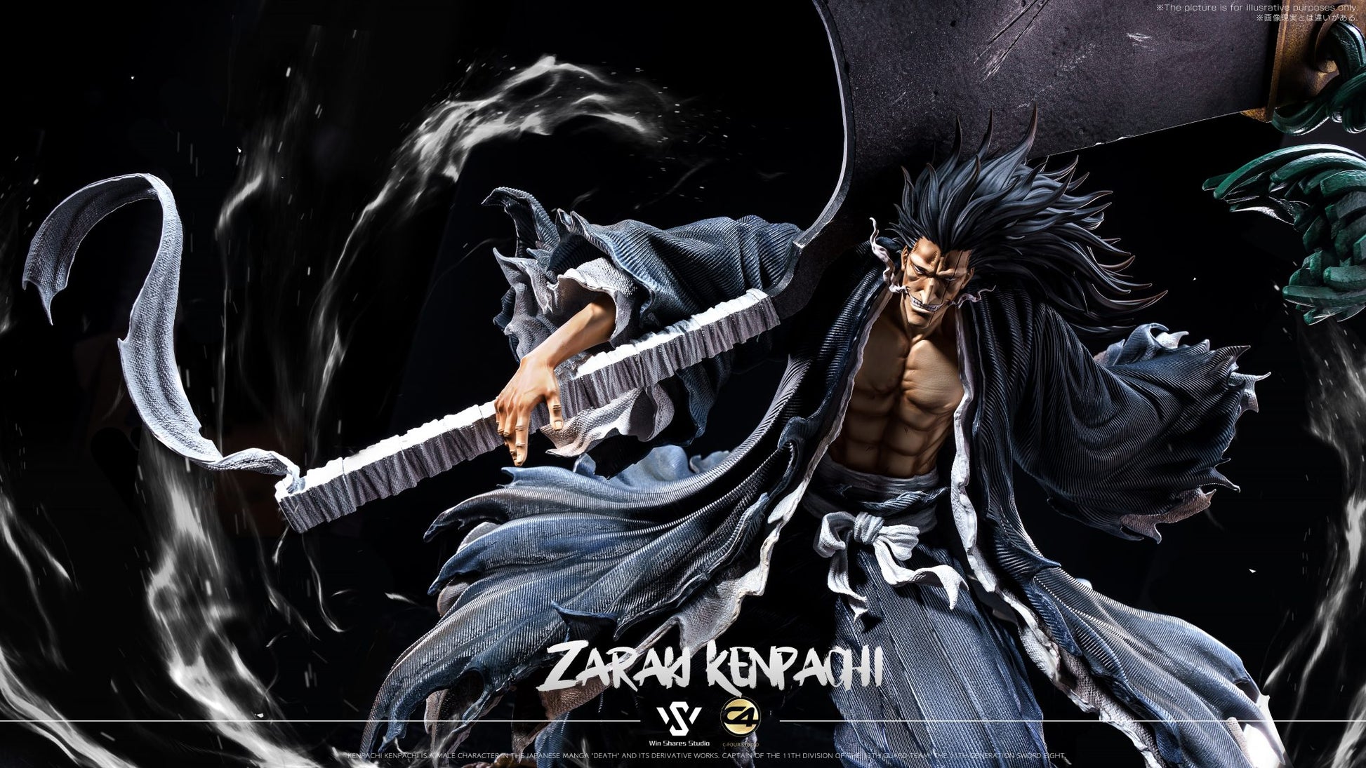 Black Estatuilla Bleach | Zaraki Kenpachi | C4 Studio & Win Shares | Tienda Anime | Tico Ofertas
