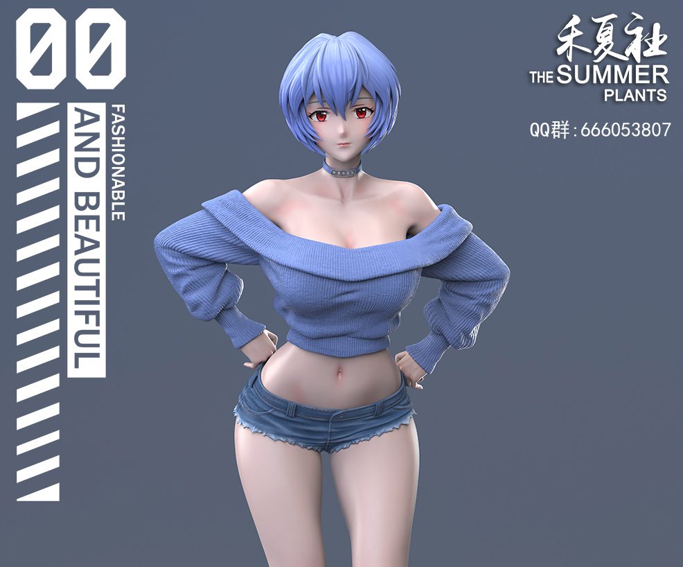 Figura  THE SUMMER PLANTS Studio - Neon Genesis Evangelion: Summer Girlfriend Series - School Girl Rei Ayanami  | Figuras de colección Anime Costa Rica TODO EN ANIME  | Tico ofertas - Tico Ofertas 