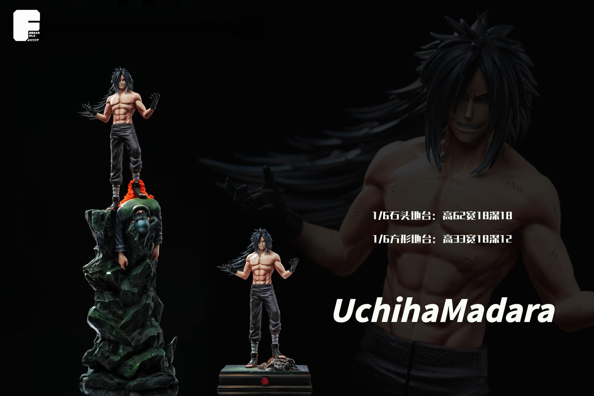 Black Estatuilla Naruto | Uchiha Madara | Dream Fly Studio | tienda anime | Tico Ofertas