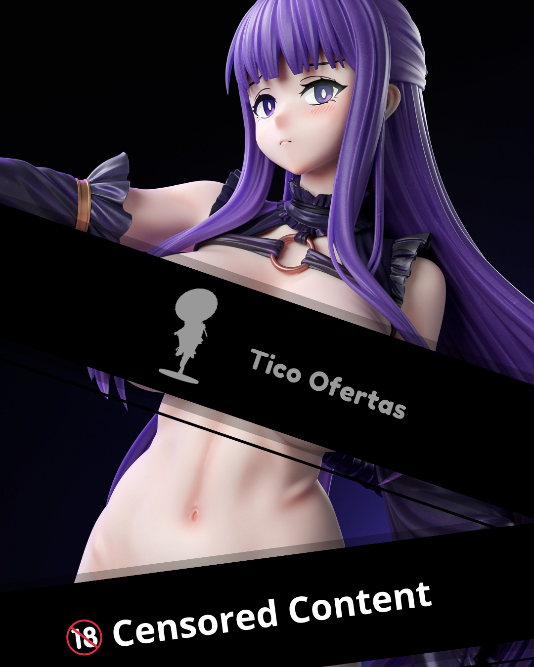 Black Estatuilla Frieren: Beyond Journey’s End | Fern | Genius Bee Studio | Tienda Anime | Tico Ofertas