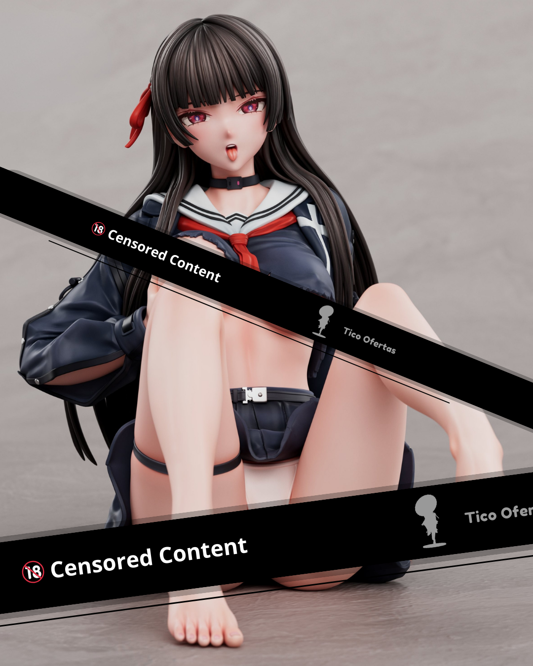 Dark Gray Estatuilla Wuthering Waves | Kuchiba Chisa | Strange Thief Studio | Tienda Anime | Tico Ofertas