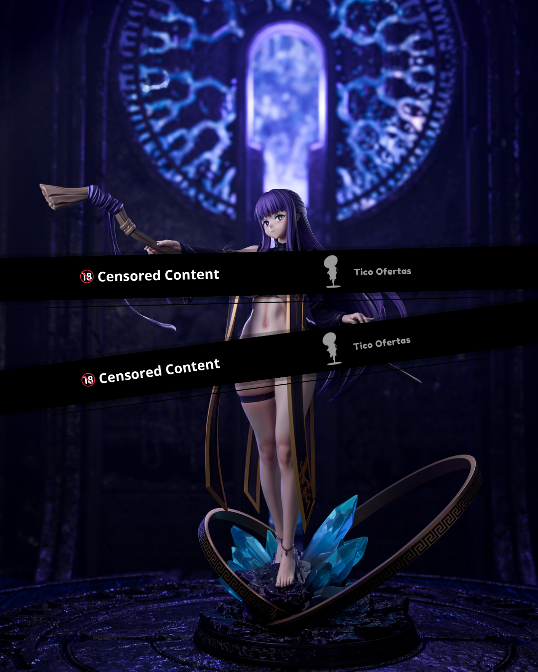 Black Estatuilla Frieren: Beyond Journey’s End | Fern | Genius Bee Studio | Tienda Anime | Tico Ofertas