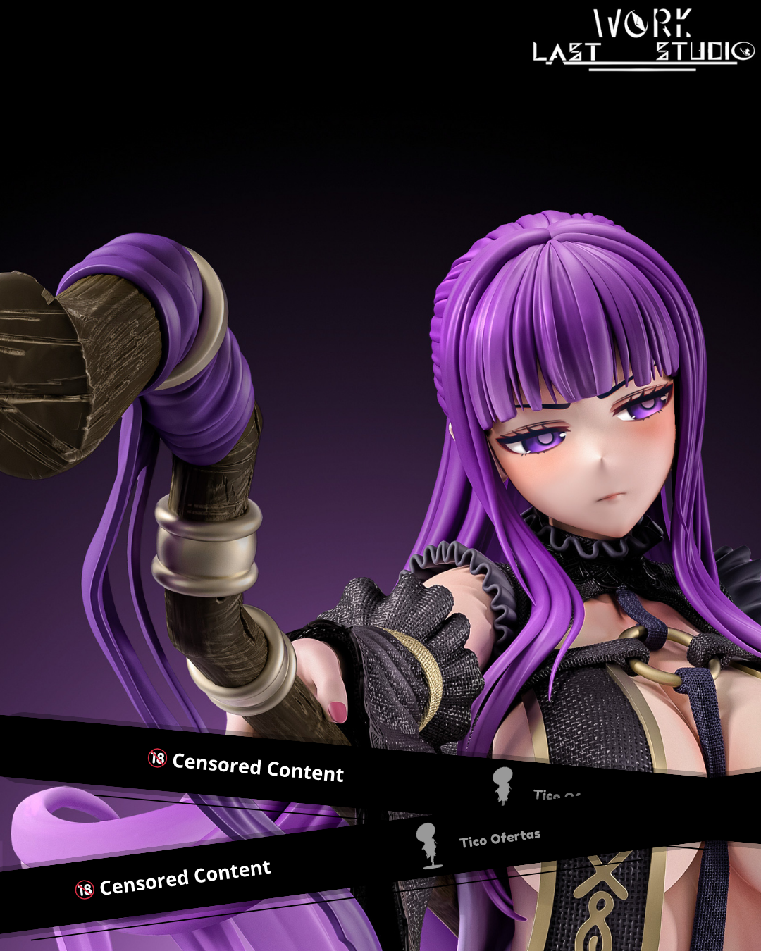 Black Estatuilla Frieren: Beyond Journey’s End | Fern | Last Work Studio | Tienda Figuras Anime Costa Rica | Tico Ofertas