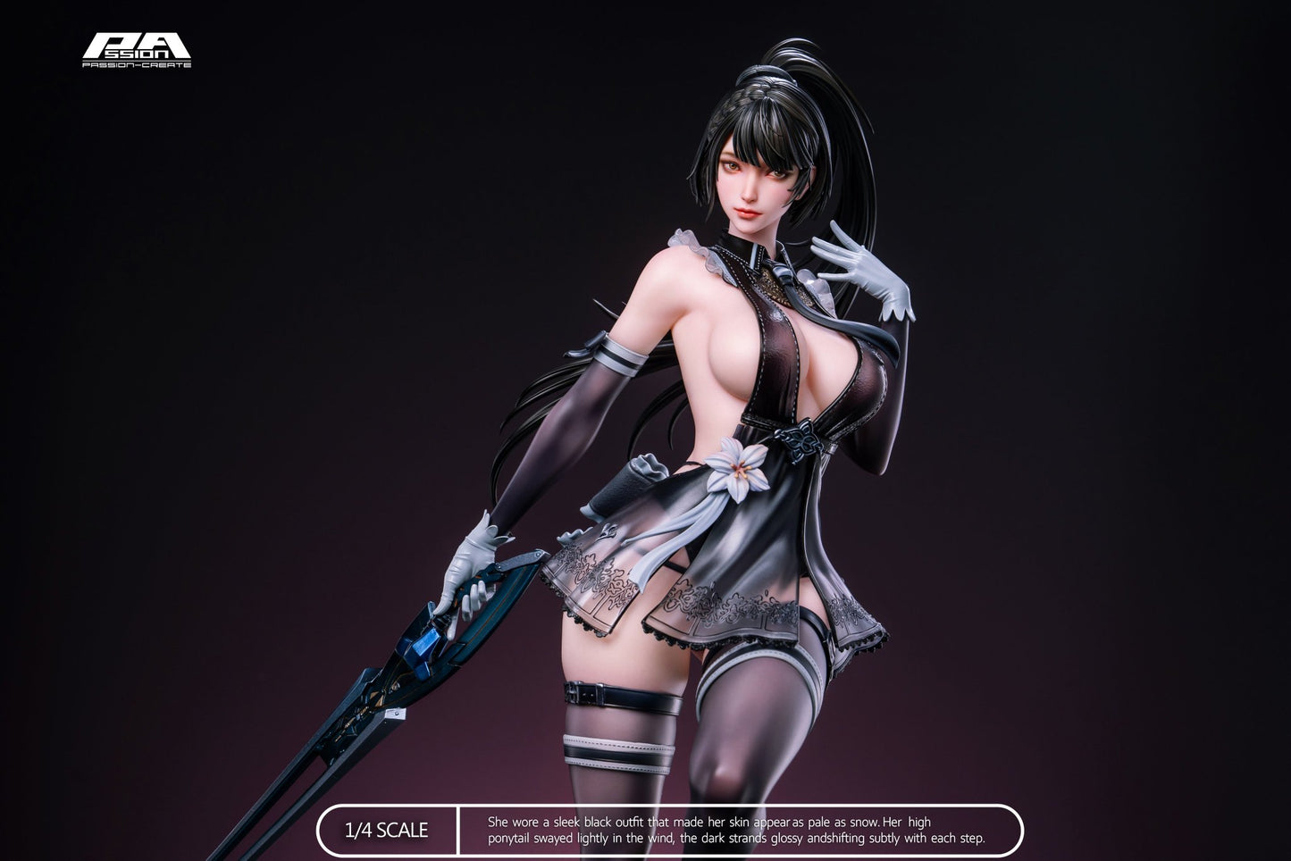 Black Estatuilla Stellar Blade | Eve Cosplay 2B |Tienda Anime | Tico Ofertas