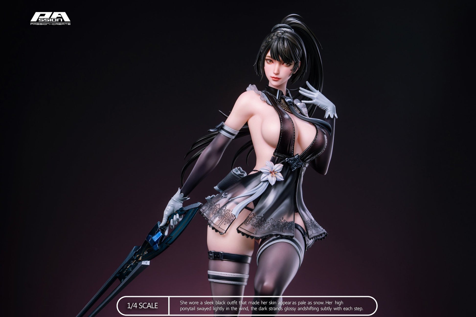 Black Estatuilla Stellar Blade | Eve Cosplay 2B |Tienda Anime | Tico Ofertas