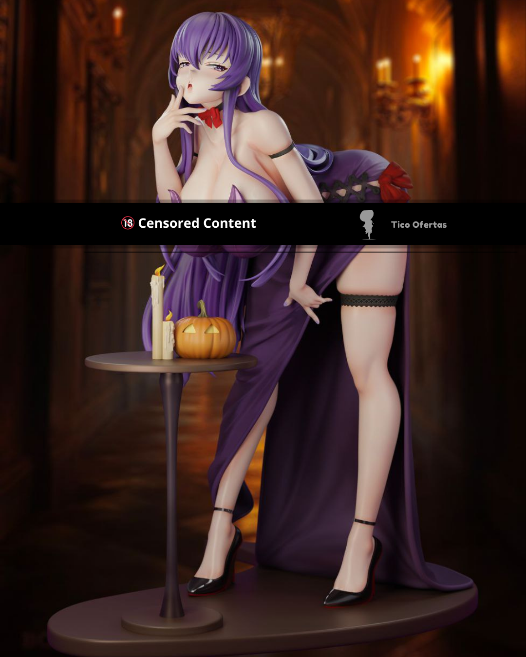 Black Estatuilla Highschool of the Dead | Saeko Busujima Halloween Party | Green Tea Studio | Tienda Anime | Tico Ofertas