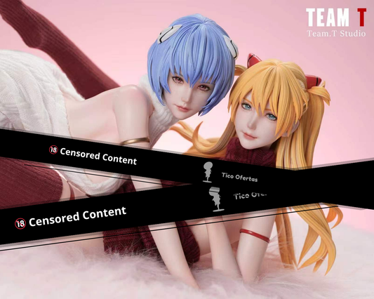 Estatuilla Neon Genesis Evangelion | Asuka x Rei | Team T Studio | Tienda Anime | Tico Ofertas Team T Studio