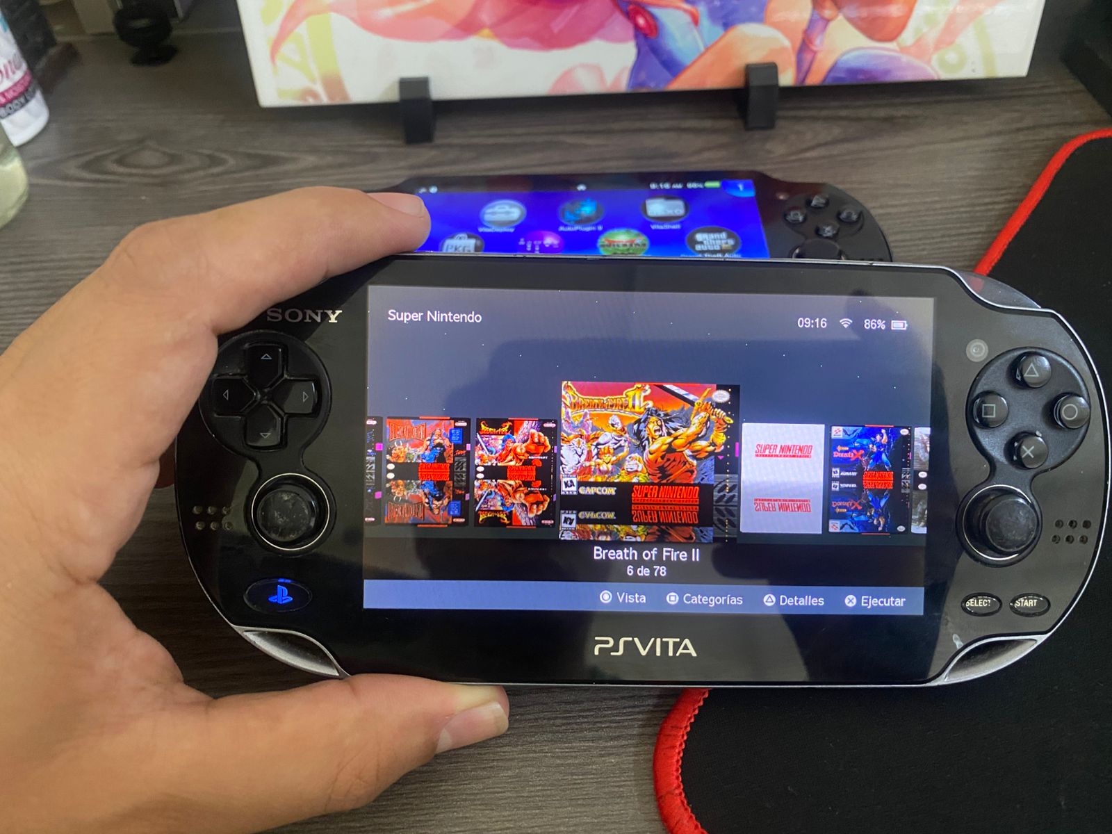 Dark Slate Gray PS Vita FAT (PCH-1000) Modificada | +1.000 Juegos (SNES, NES, PS1, PS2, PS3, Sega, Neo·Geo) – Lista para Jugar Costa Rica | Tico ofertas