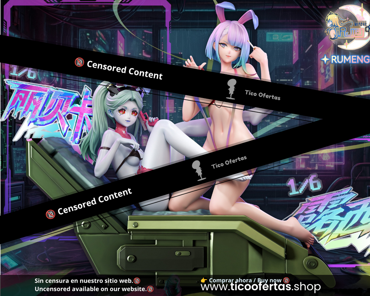 Estatuilla Cyberpunk: Edgerunners | Lucyna Kushinada (Lucy) X Rebecca | Rumeng Studio | Tienda Anime | Tico Ofertas