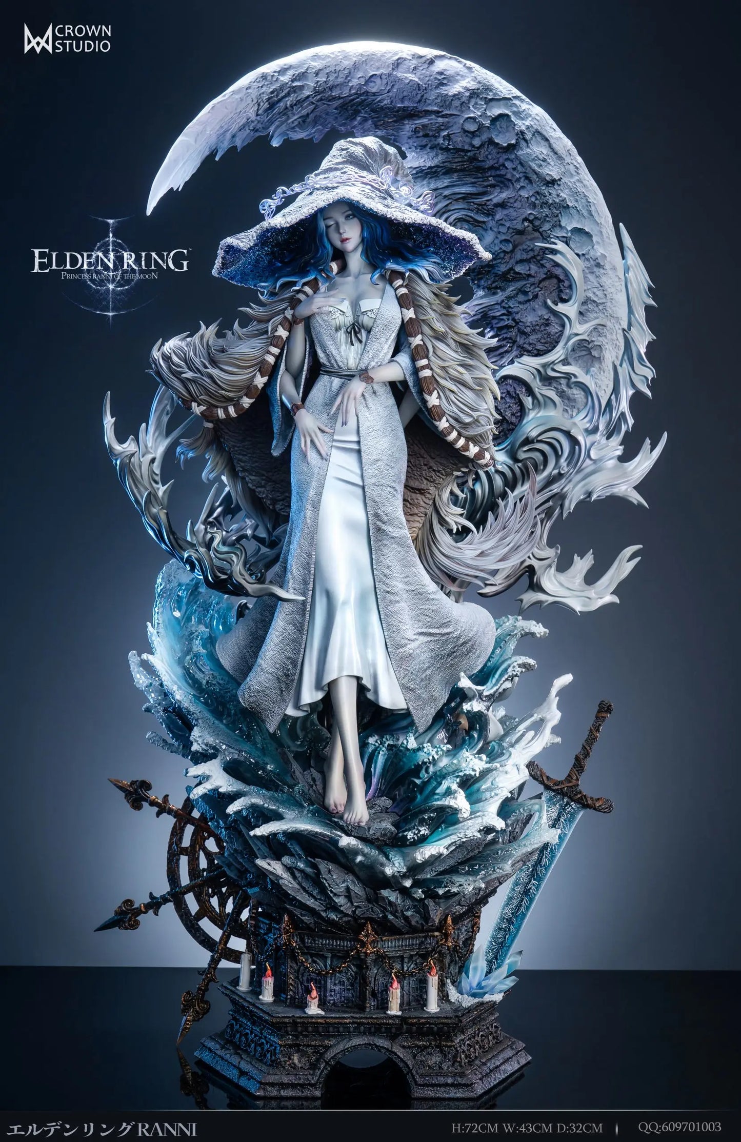 Dark Slate Gray Estatuilla  Elden Ring | Ranni | Crown Studio | Versión LED 1/4 | Tienda Anime Online  | Tico Ofertas