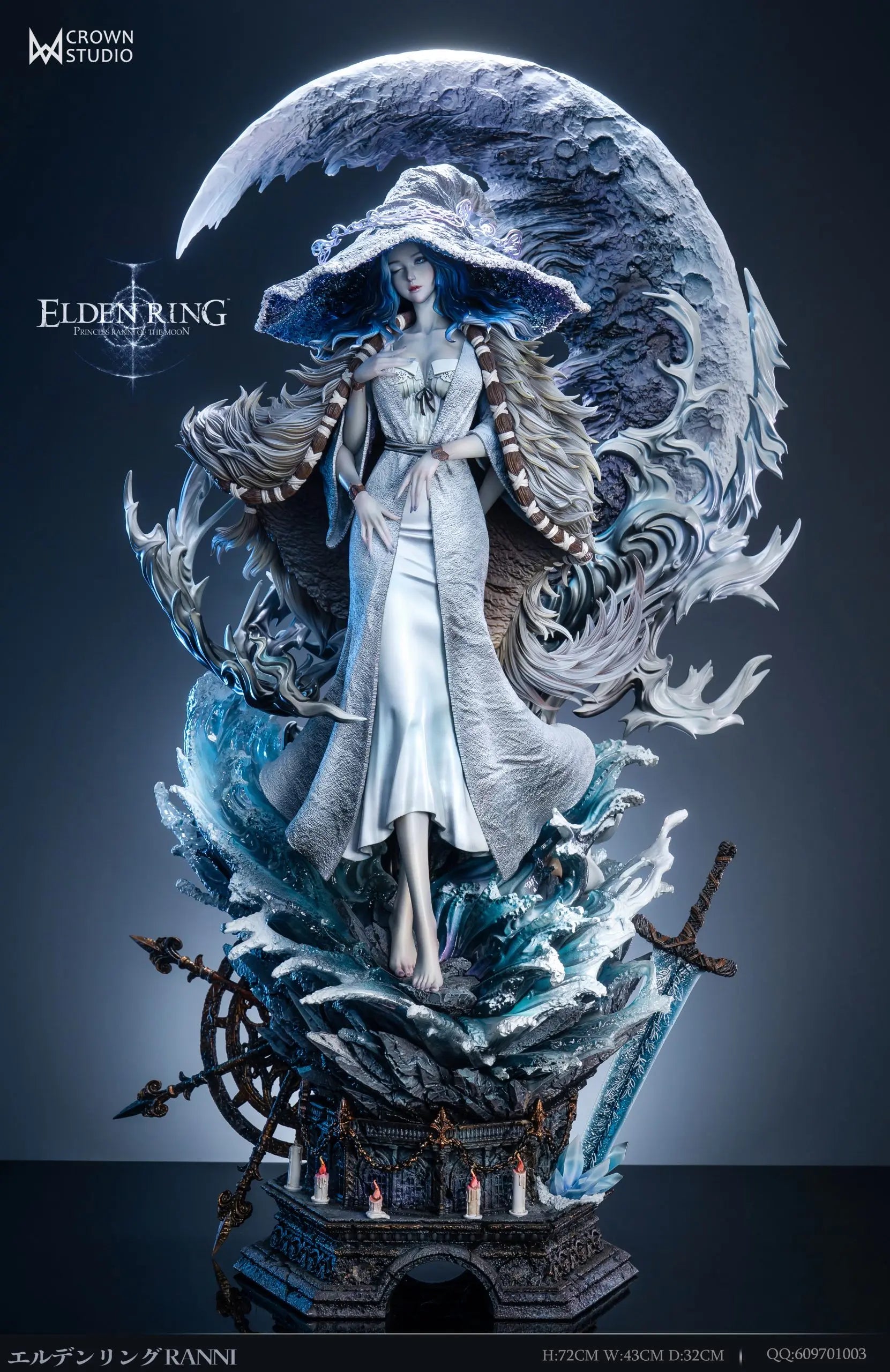 Dark Slate Gray Estatuilla  Elden Ring | Ranni | Crown Studio | Versión LED 1/4 | Tienda Anime Online  | Tico Ofertas