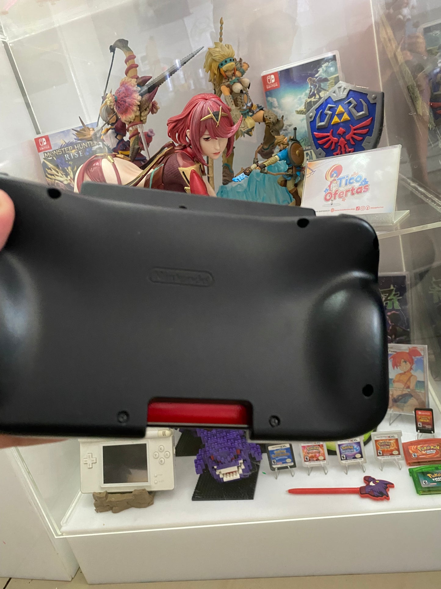Dark Gray Nintendo 3DS XL Modificada + Control Pro – Lista para Jugar (GBA, NDS, 3DS y más