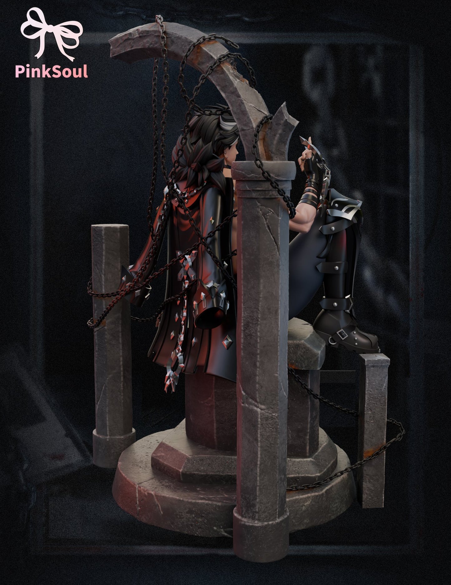 Black Figura Genshin Impact | Wriothesley | Pinksoul Studio | Tienda Anime | Tico Ofertas