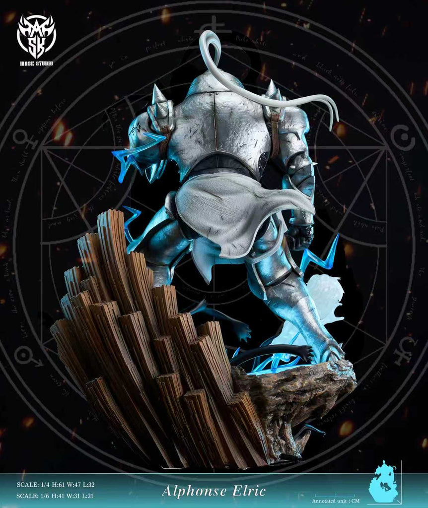 Black Estatuilla Fullmetal Alchemist | Alphonse Elric | Mask Studio | Edición con LED | Tico Ofertas