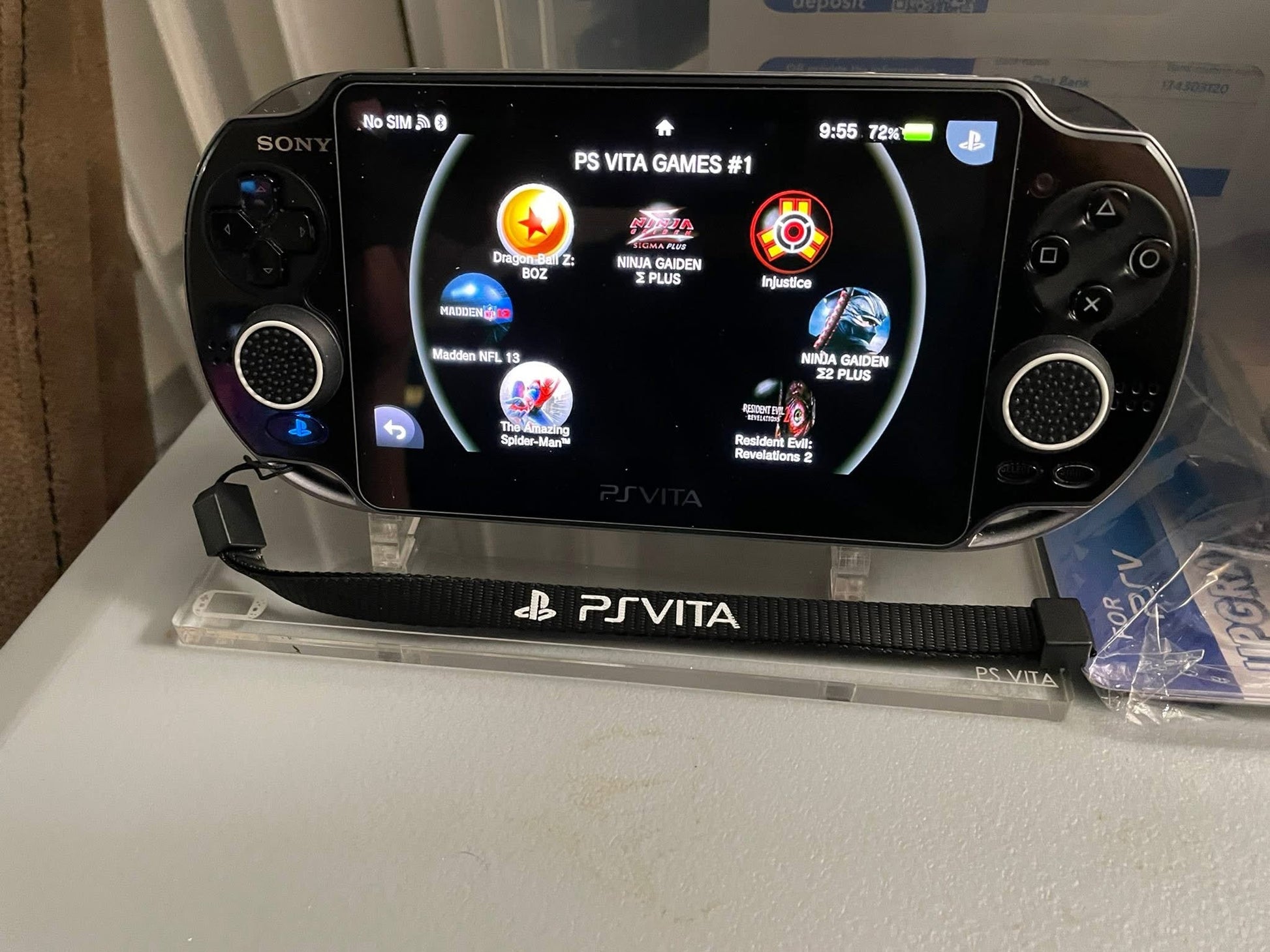 Gray PS Vita OLED 3G Blanca y Negra – 256GB modificada con accesorios completos