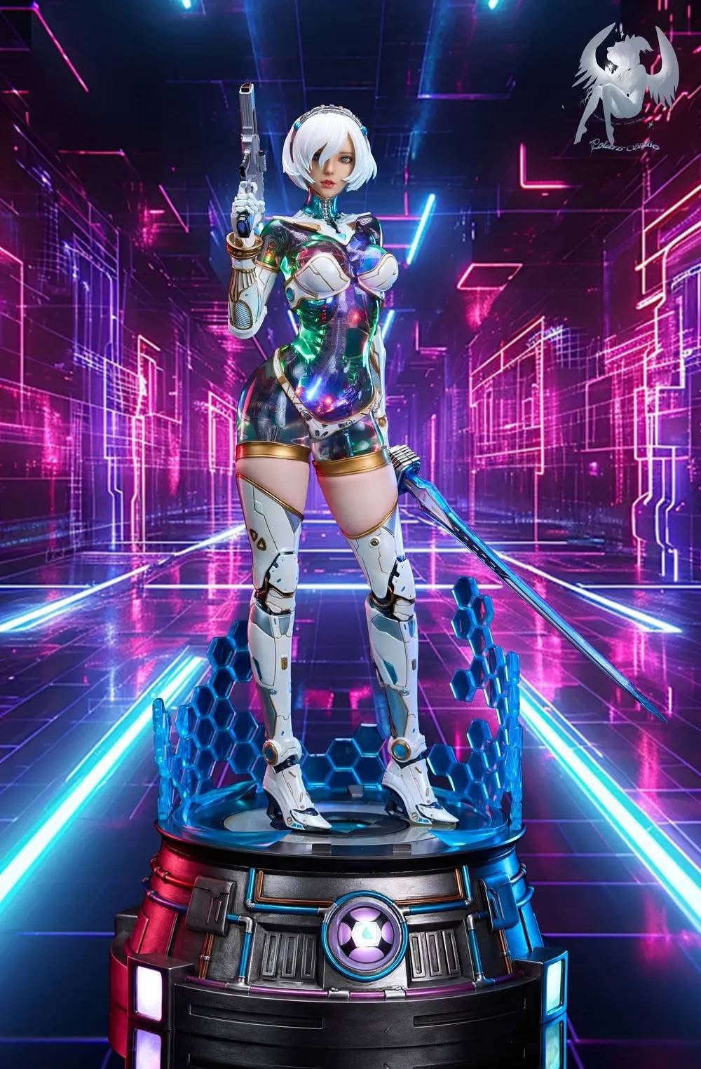Midnight Blue Estatuilla Cyberworld Apocalypse] | Ex Machina Ling | Polaris Studio | Licensed 1/4 Statue | Tico Ofertas