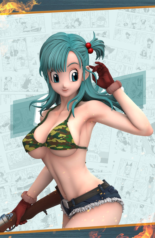 Figura de Bulma de HERO BELIEF Studio, una pieza imprescindible para los fanáticos de Dragon Ball y coleccionistas de estatuas GK. Figuras Anime costa rica