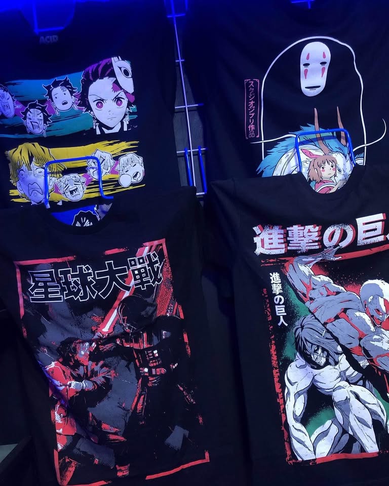 Black Camisetas de Anime Manga Corta 100% Algodón | Costa Rica | Tico Ofertas