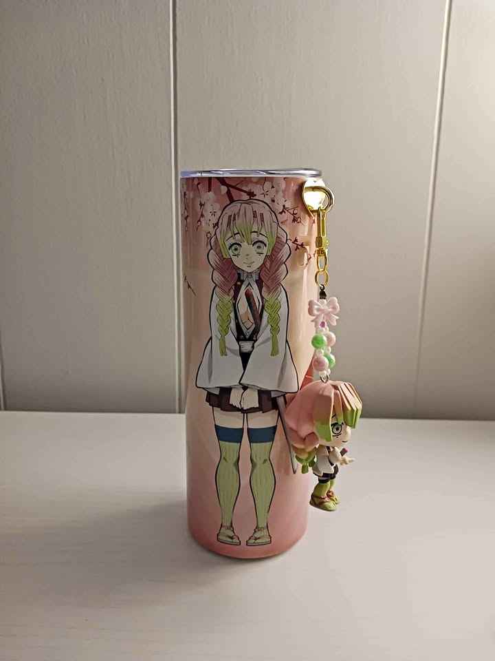 Rosy Brown Vaso Térmico Demon Slayer Mitsuri 20oz + Llavero Figura | Tico Ofertas