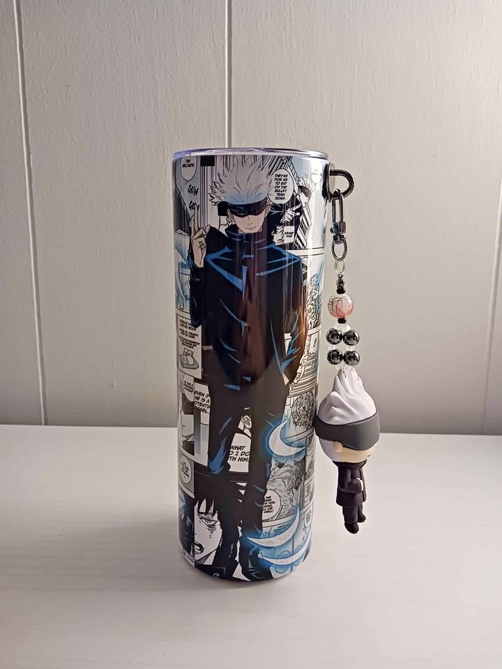 Dark Gray Vaso Térmico Jujutsu Kaisen 20oz + Llavero Satoru Gojo Tienda Anime | Tico Ofertas