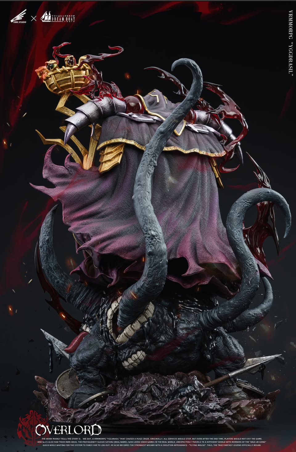 Black Estatuilla Overlord | Ainz Ooal Gown | DBS Studio × Time Studio | Tienda Anime | Tico Ofertas