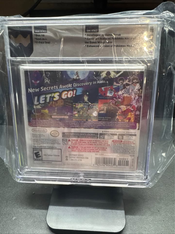 Dim Gray Pokémon Ultra Moon – Nintendo 3DS | WATA 10 Perfect Sealed A++ | Coleccionable Costa Rica