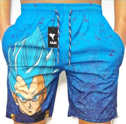 Steel Blue Shorts de Goku estilo anime | Ropa cómoda para fans en Costa Rica