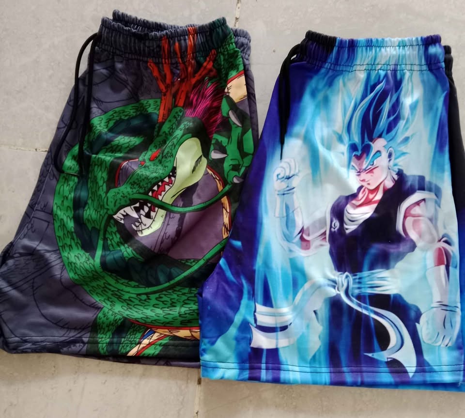 Gray Shorts de Goku estilo anime | Ropa cómoda para fans en Costa Rica