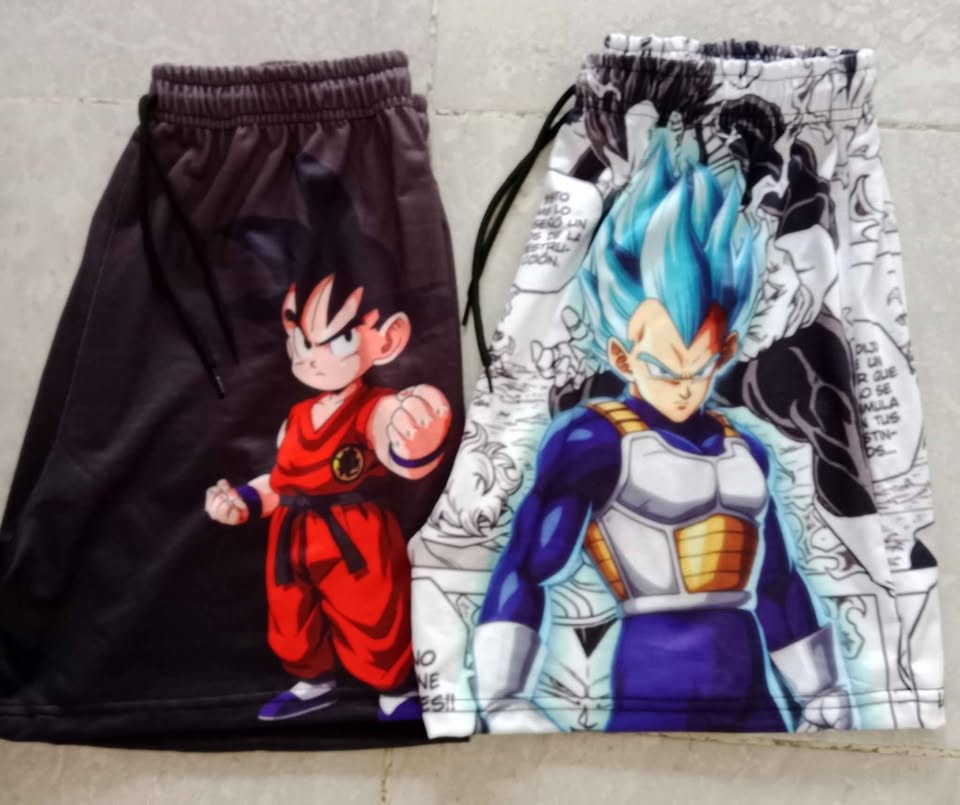 Gray Shorts de Goku estilo anime | Ropa cómoda para fans en Costa Rica