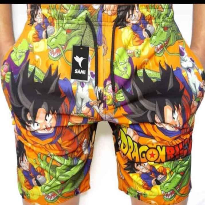 Dark Khaki Shorts de Goku estilo anime | Ropa cómoda para fans en Costa Rica