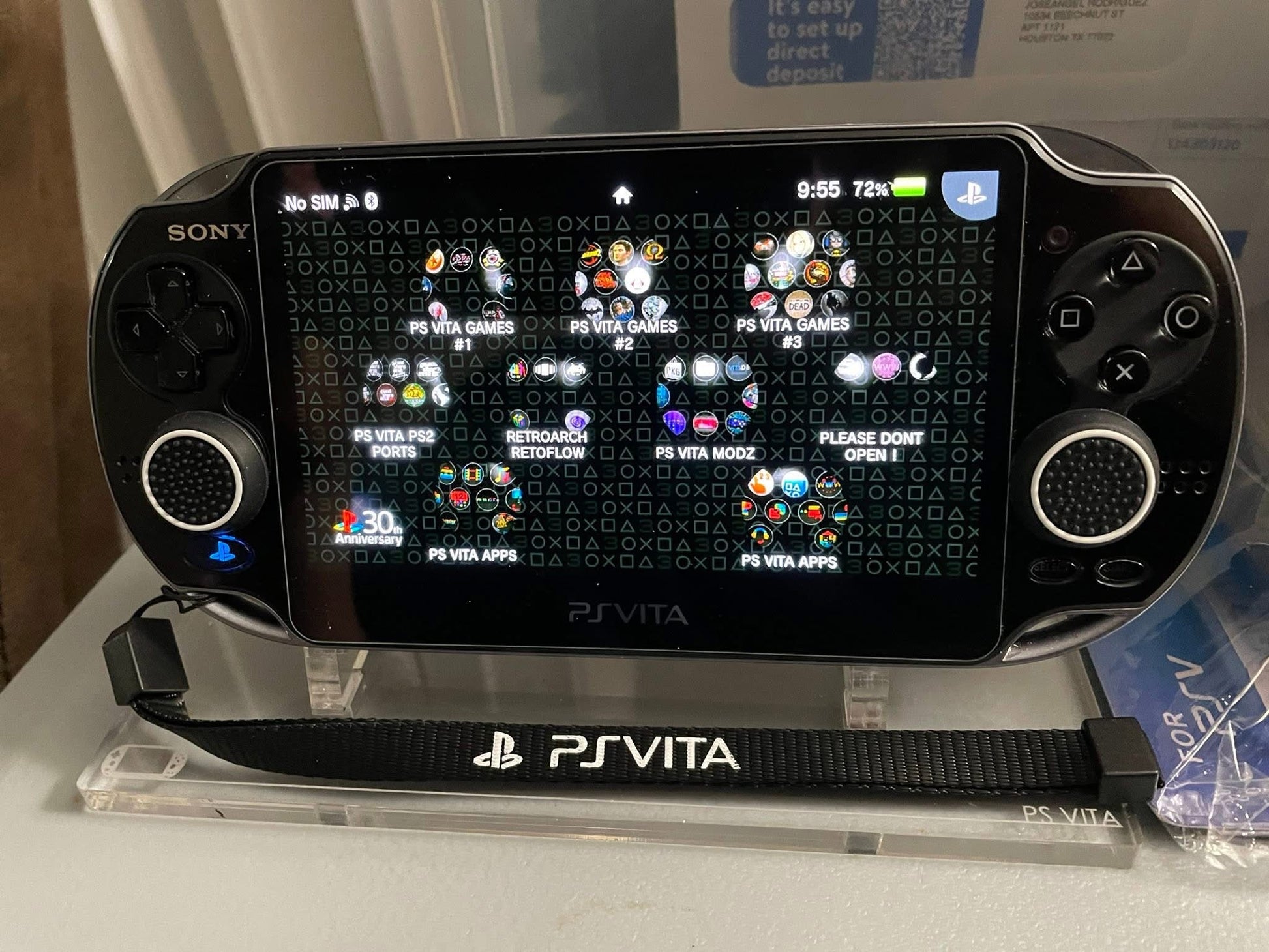 Black PS Vita OLED 3G Blanca y Negra – 256GB modificada con accesorios completos