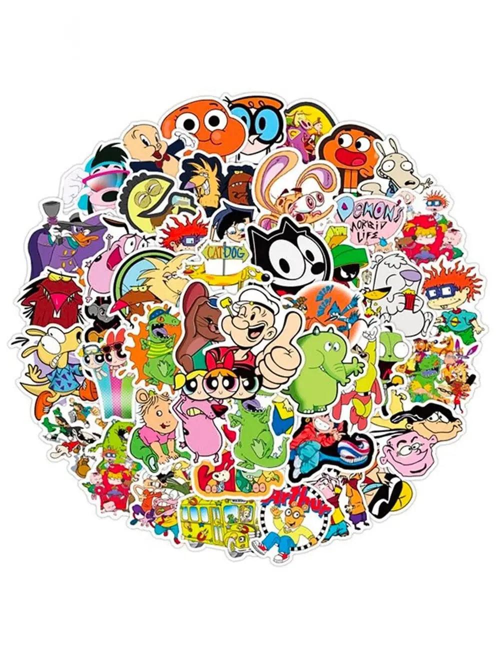 50PCS Mix Classic Cartoon Anime Stickers