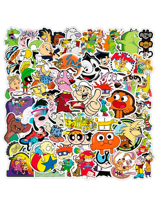 50PCS Mix Classic Cartoon Anime Stickers