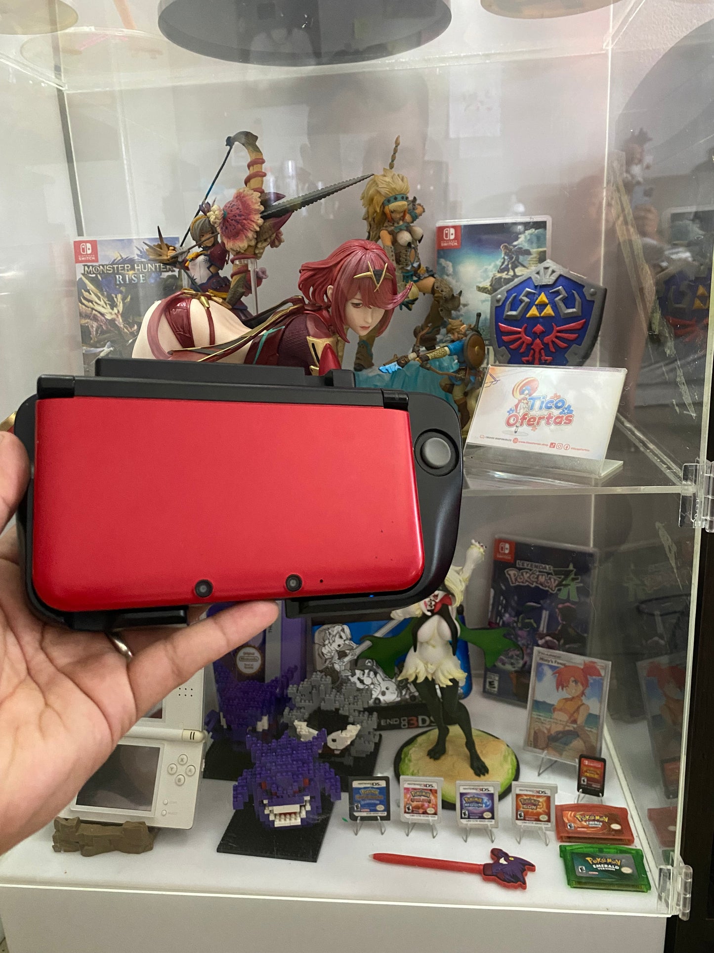 Rosy Brown Nintendo 3DS XL Modificada + Control Pro – Lista para Jugar (GBA, NDS, 3DS y más