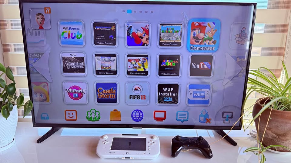 Dark Gray Nintendo Wii U Desbloqueada con Juegos y Control Extra – Costa Rica