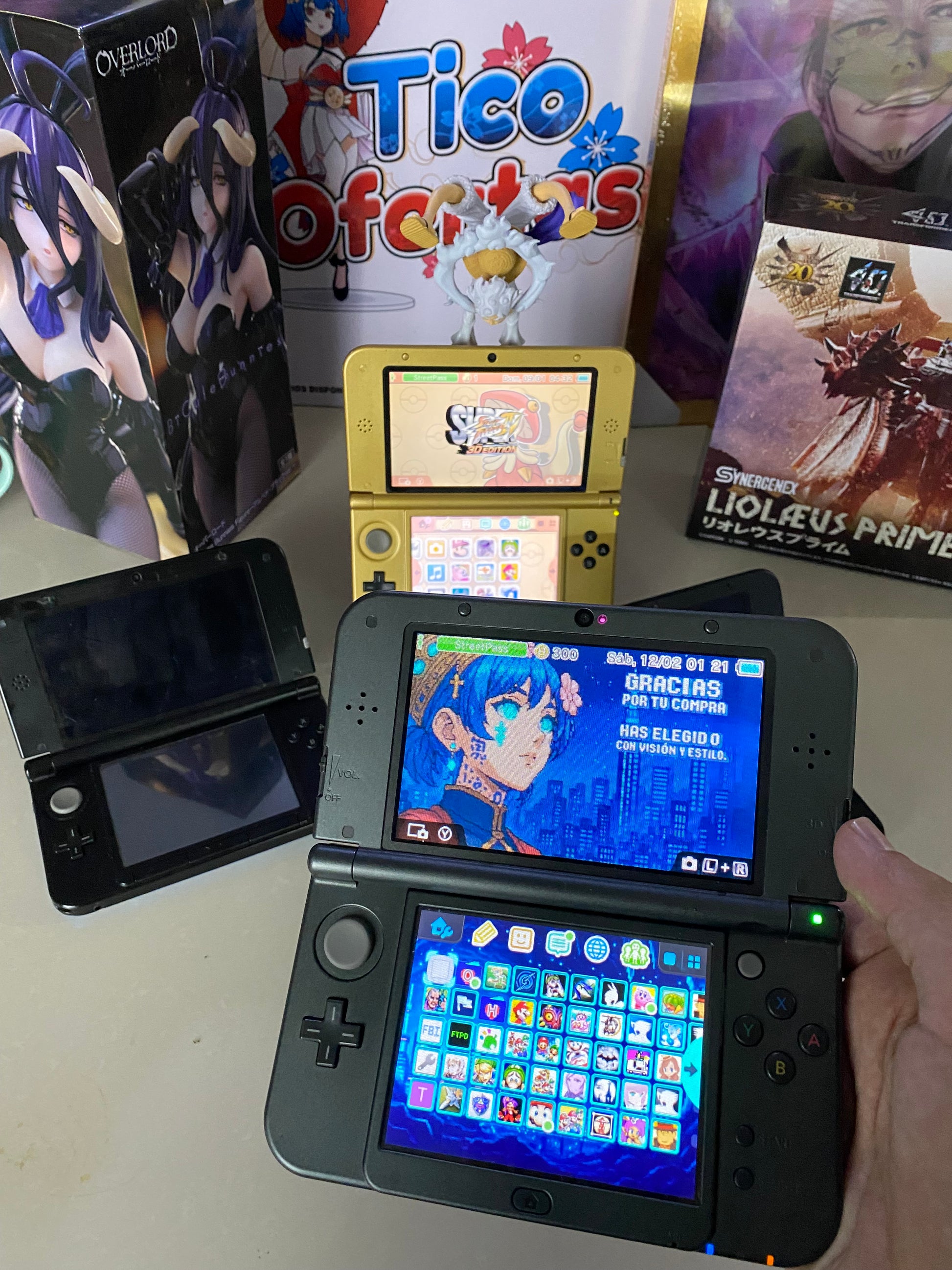 Dark Slate Gray Nintendo 3DS / New 3DS XL / 2DS – Consolas Retro con Hack + Juegos Incluidos